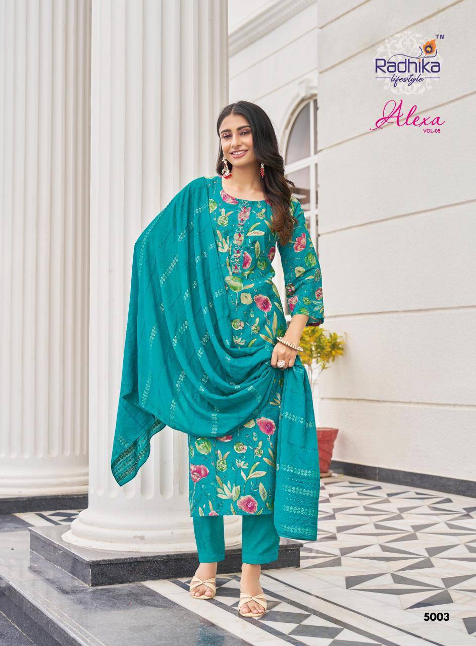Radhika lifestyle alexa vol 5 manufacturer kurti